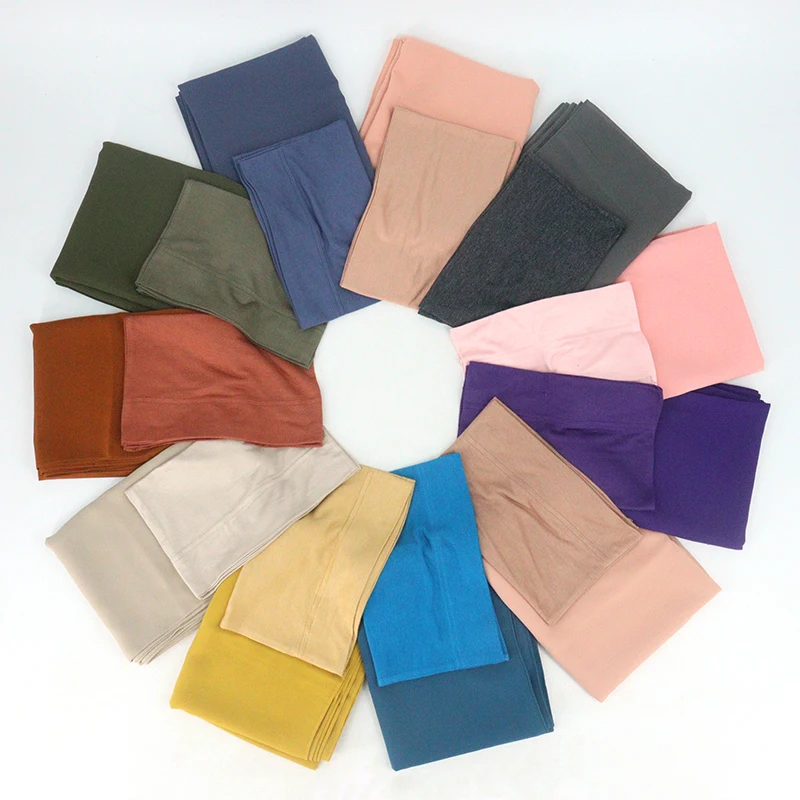 Комплект из двух предметов хиджаб шифоновый шарф с подходящим цветом головной платок готовый к отправке и подходящее нижнее