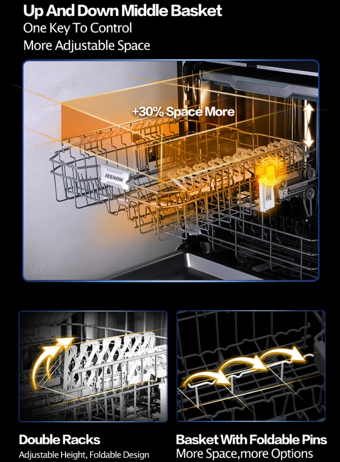 Built-in Intelligent Automatic Cabinet Type Dish Washing Washer Machine Freestanding Dishwasher With 15-16 Sets