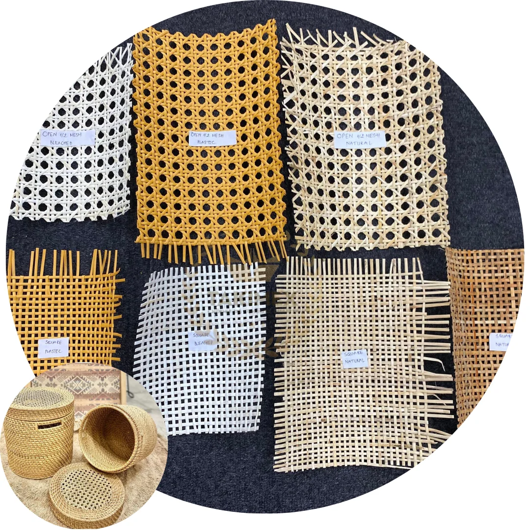 Vietnamese Rattan Cane Webbing Roll rattan webbing to make handicraft product high quality furniture from rattan 2024