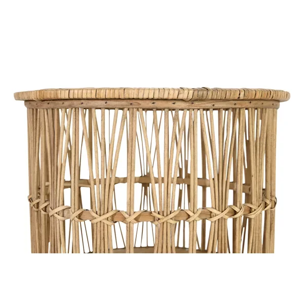 Decorative Bamboo Basket  Natural Color Wooden Base 3 Legs Decorative Basket For Home Hotels Indian Bamboo Handmade Baskets