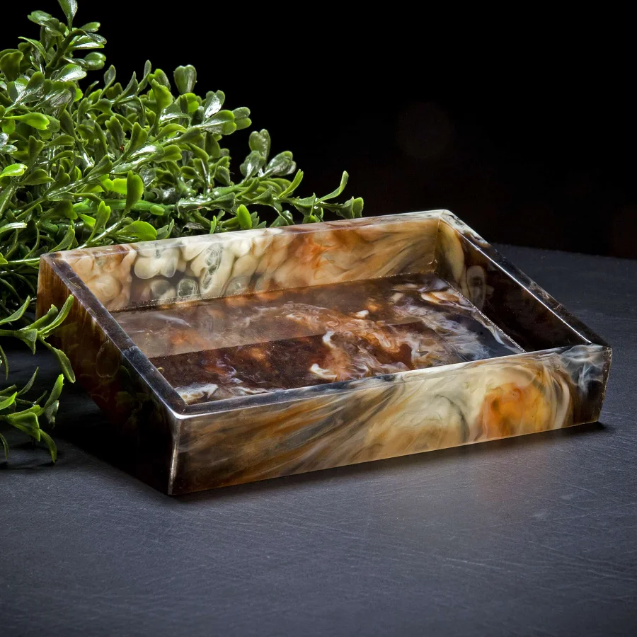 Eco Friendly Hotel bathroom accessories resin Soap Dish Drain Bathroom storage tray mother of pearl Soap Holder