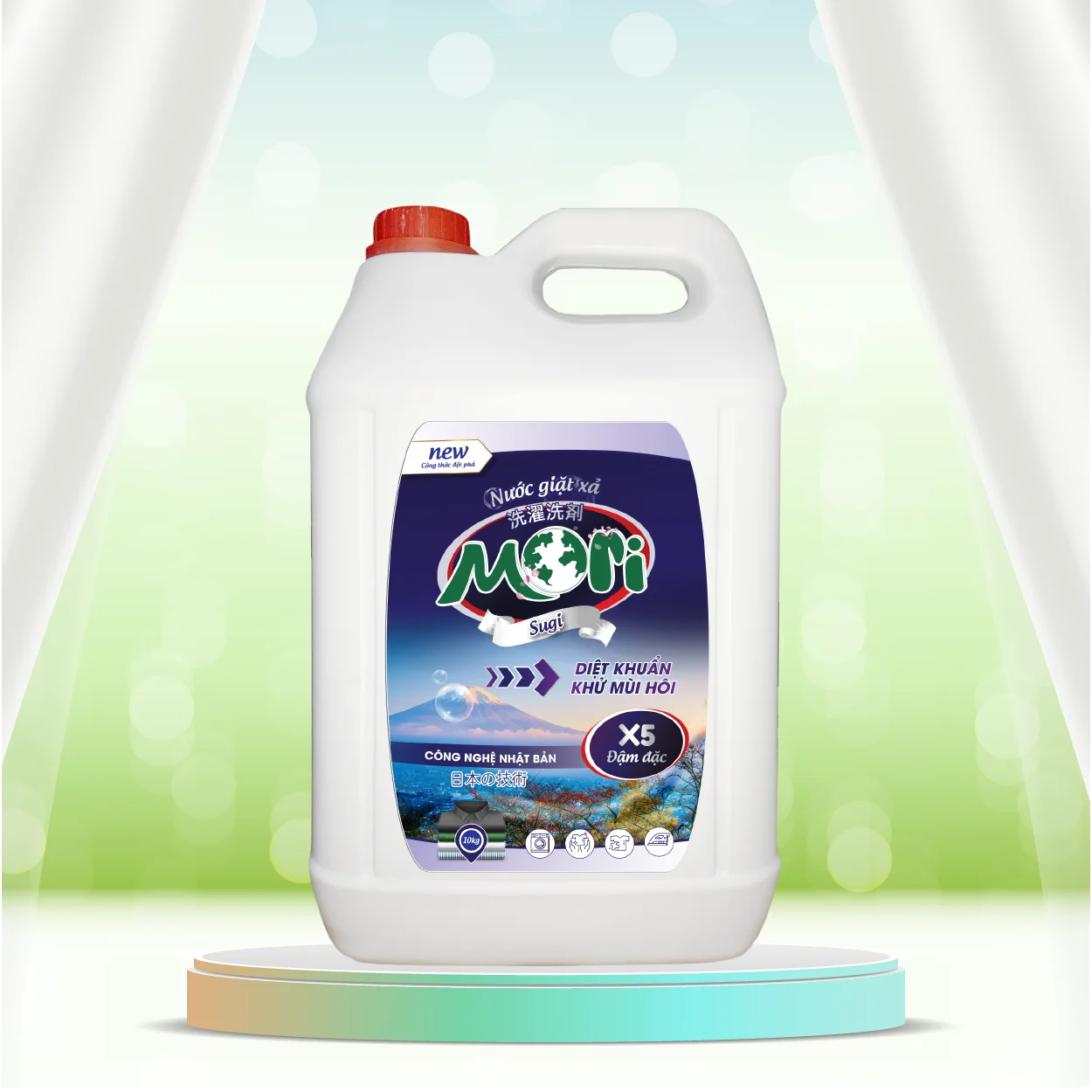 HIGH EFFECTIVE BEST SELLER MORI SUGI LIQUID LAUNDRY DETERGENT  10KG WITH LONG LASTING SCENT