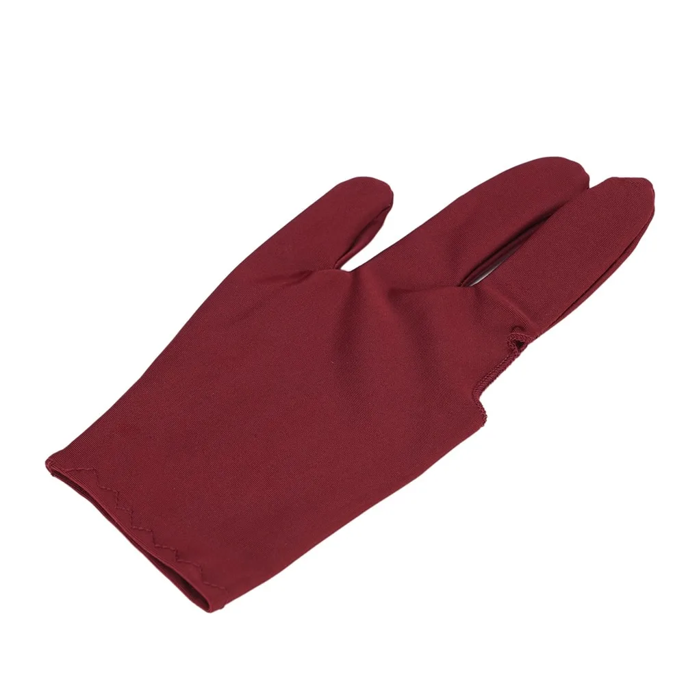 Wholesale OEM Service  Billiard Cue Glove Pool Left Hand Open Three Finger Accessory for Unisex Women and Men