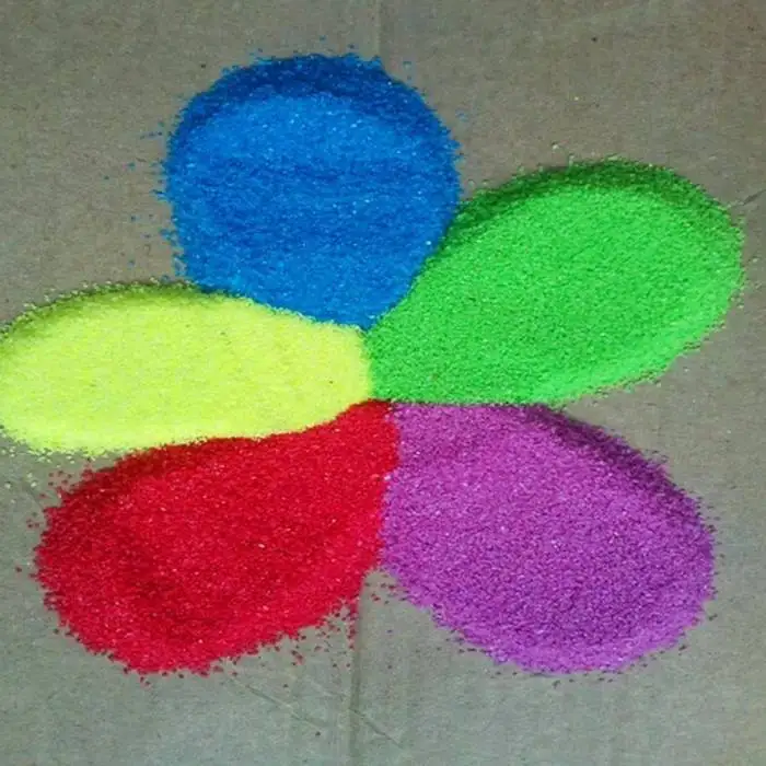 Discount dyed artificial natural colorful sand brown for art in craft colorful