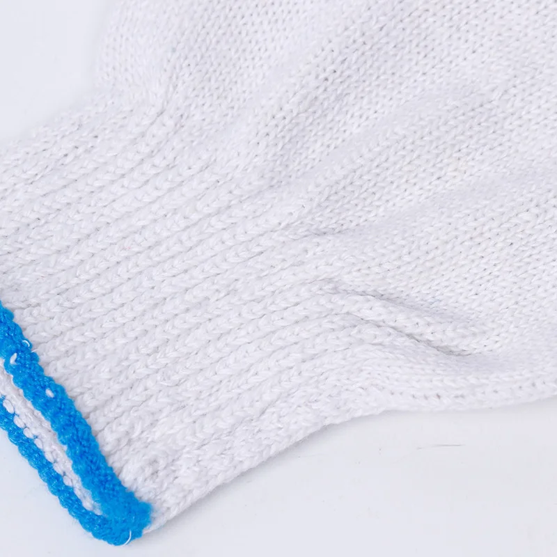 Hot Selling Breathable Customized Logo 100% White Organic Safety Hand Cotton Drill  Gloves Skin Care Making Machine