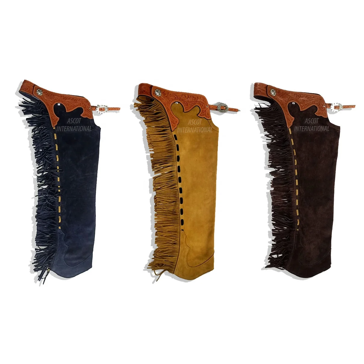 Horse riding full chaps long suede Leather custom color western cowboy style leather tooling equestrian equipment accessories