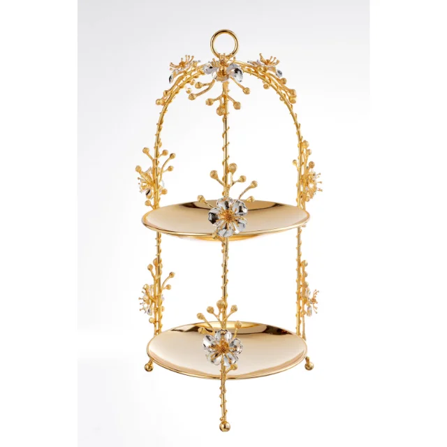 High Luxury 100% Silver Service Tower two floors High Quality Worldwide Shipping Hot Sale Best Product Best Price