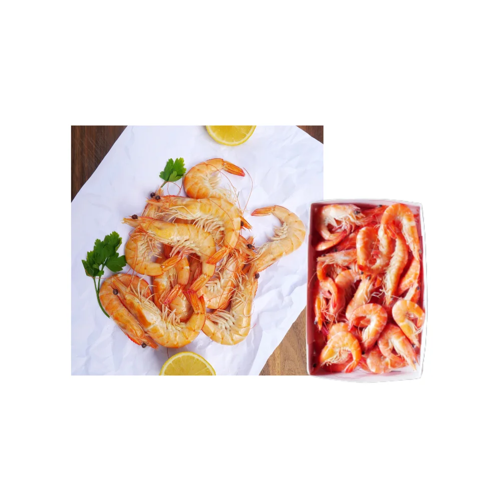 Wholesale Low Price Best Choice Net Catch (26-30 pcs/kg) Semi-IQF 1 kg/box Frozen Cooked Vannamei HOSO Red Shrimp