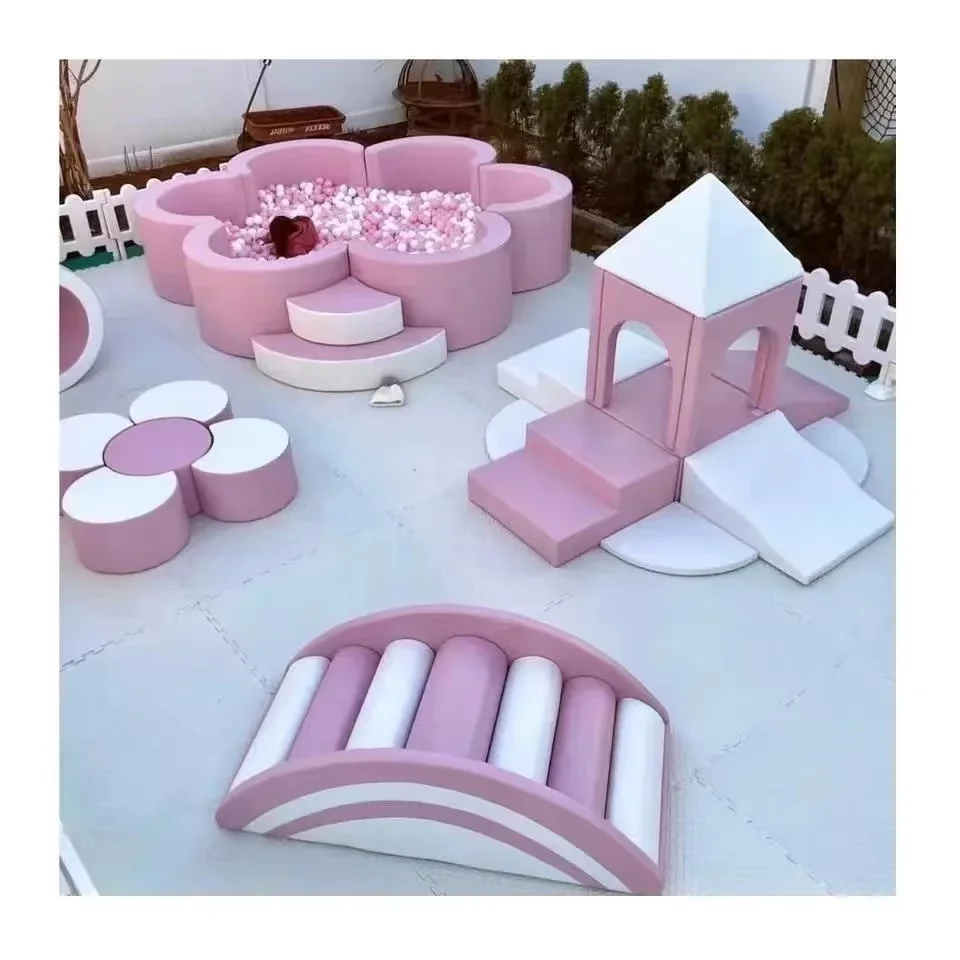 Children Customized Grey Ball Pit Pool Sets Kids indoor Playground indoor soft play  Corner Ball Pit Equipment For  sales