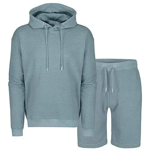Mens Hoodie Shorts Set Tracksuit Set Casual Wear Summer Lounge Wear Set New