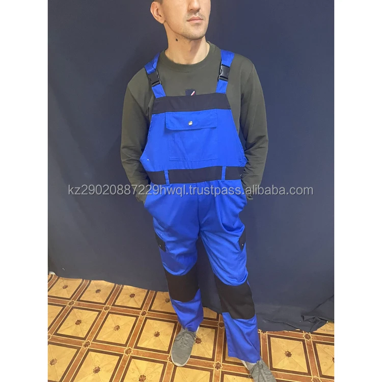 High tech protectiv work clothing semi - overalls with detachable straps quality reliability and functionality uniforms