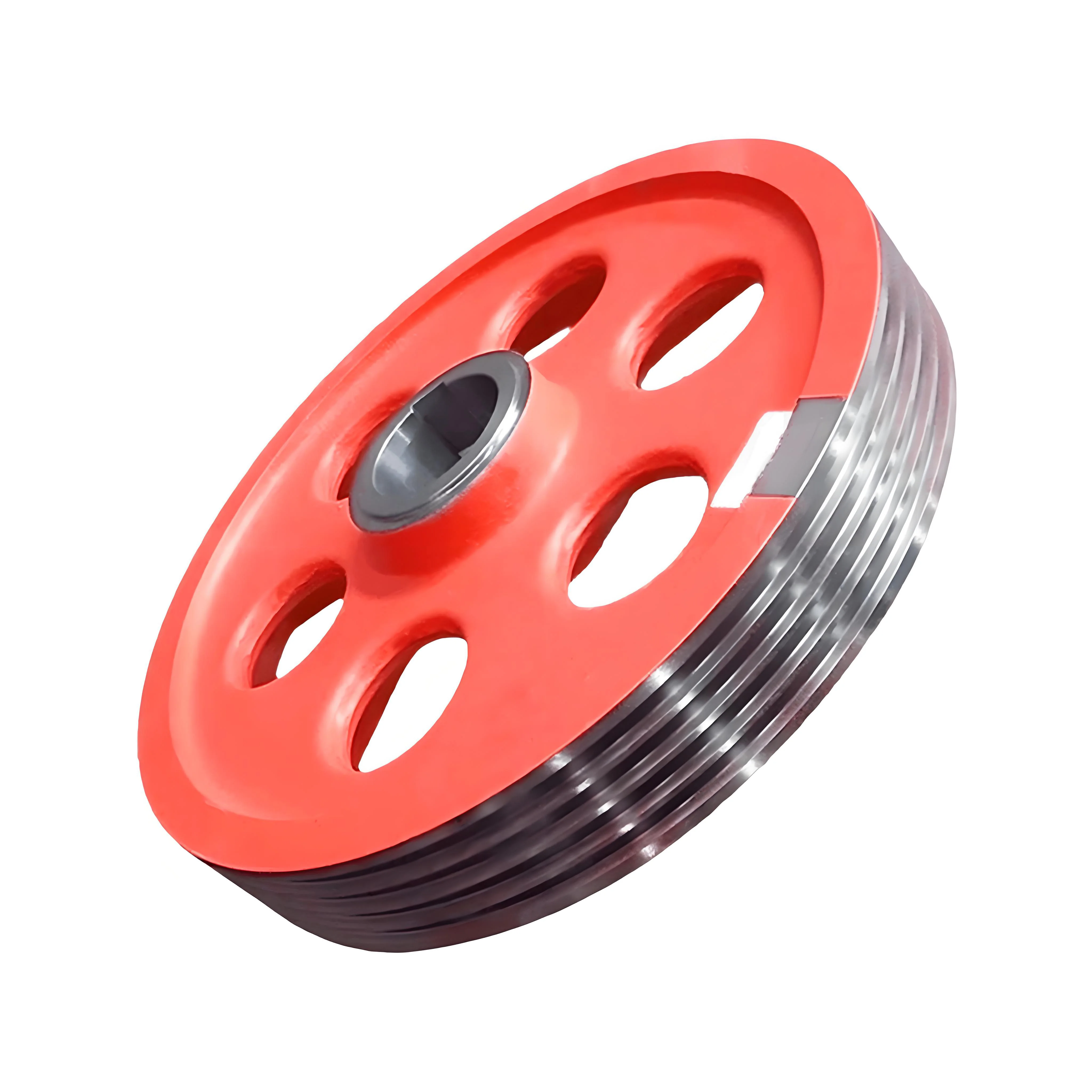 High-Precision CNC Machined Cast Iron Pulley for Heavy-Duty Machinery