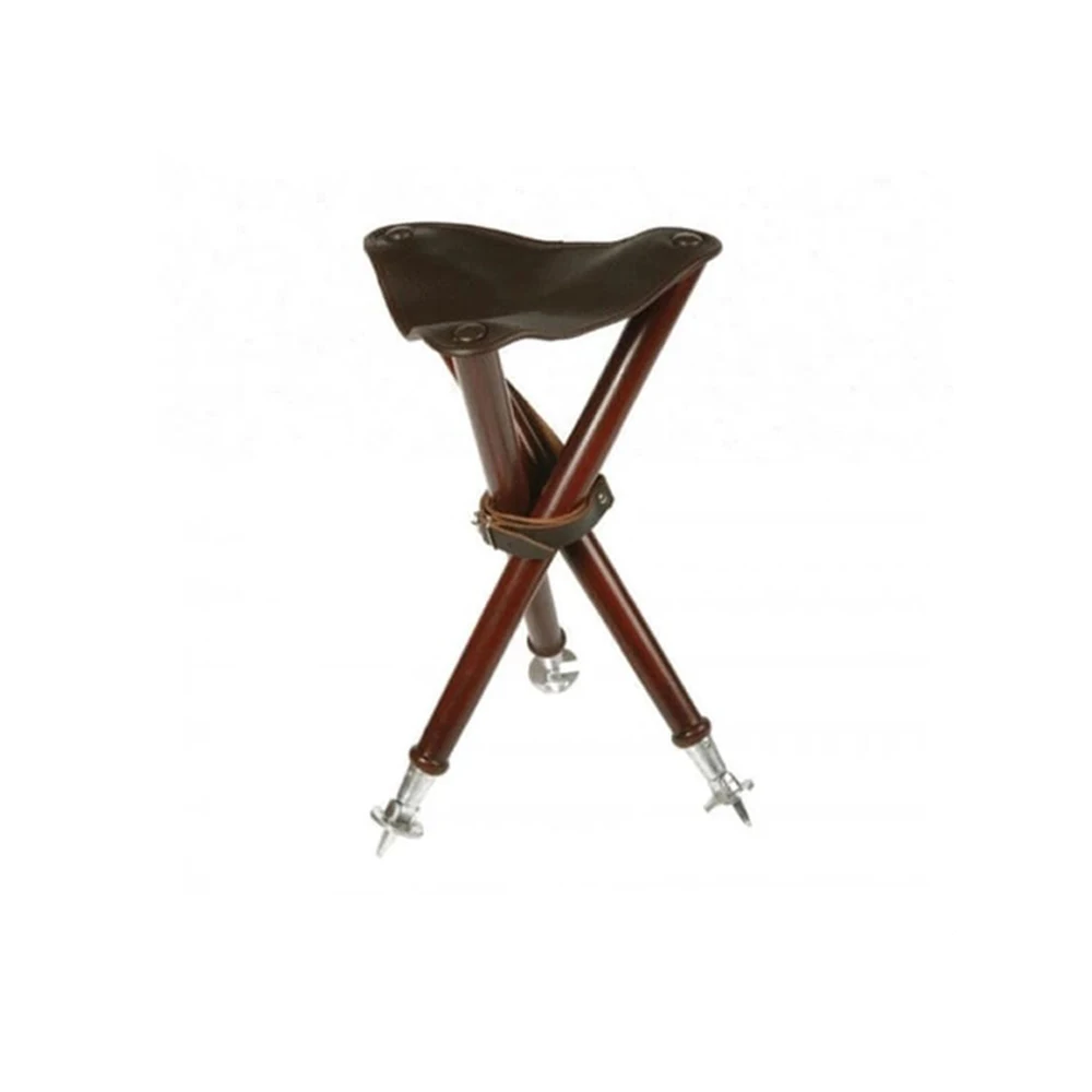 Открытый роскошный стул для охоты стрельбы рыбалки кемпинга недорогой штатив с кожей и деревянными материалами пеших прогулок