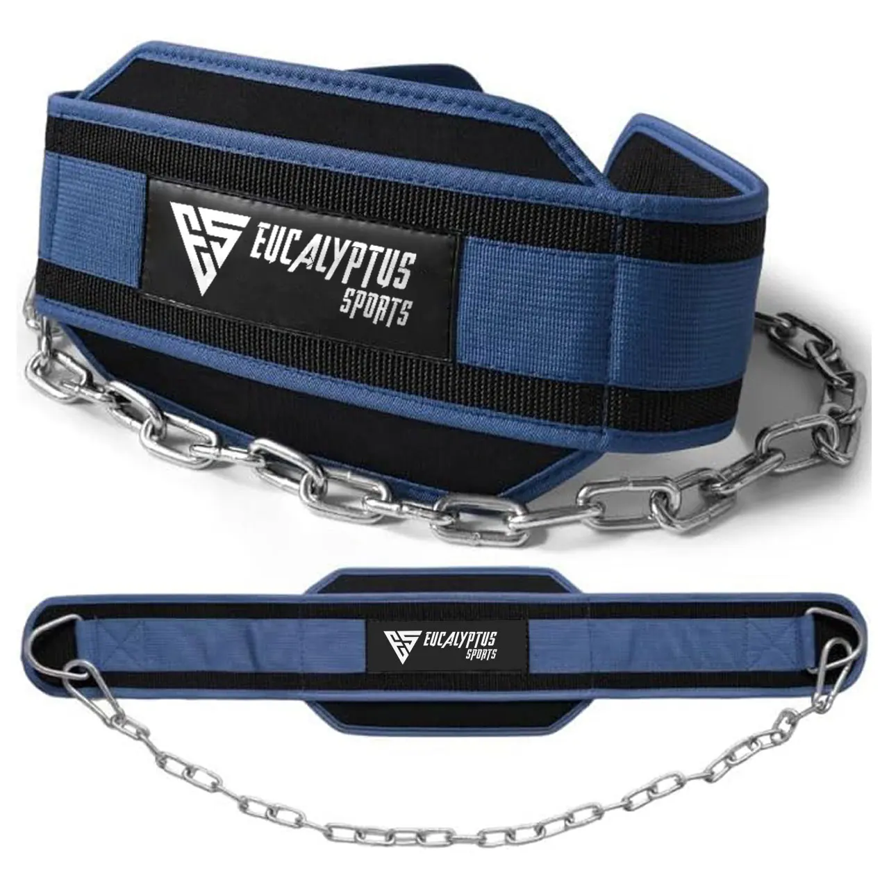 Weightlifting Dipping Belt Gym Exercise Nylon Back Support Weight Lifting Deadlift Gym Workout Belts With Heavy Long Steel Chain
