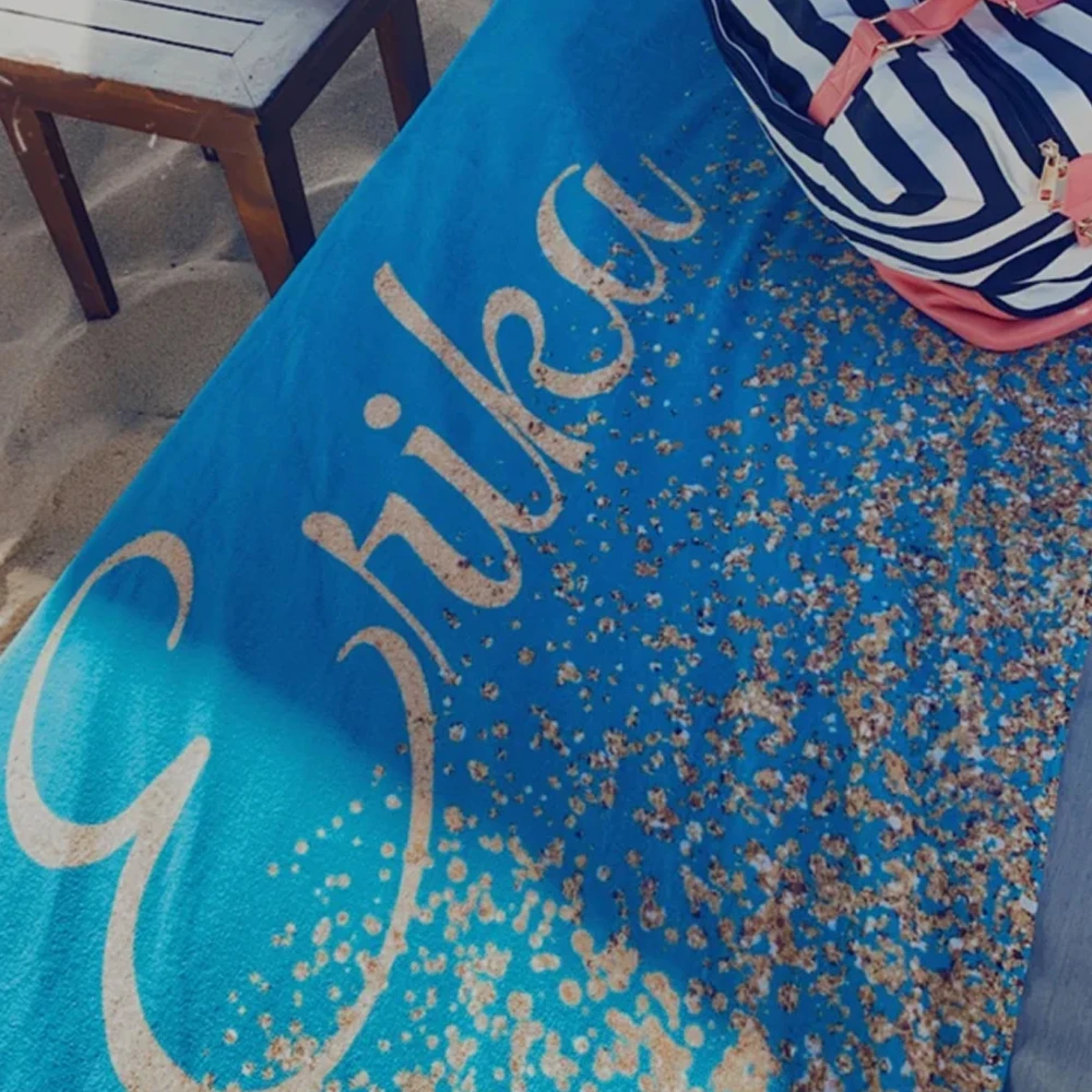 personalized beach yowel with your name sublimation perfect size cool sport towel for beach