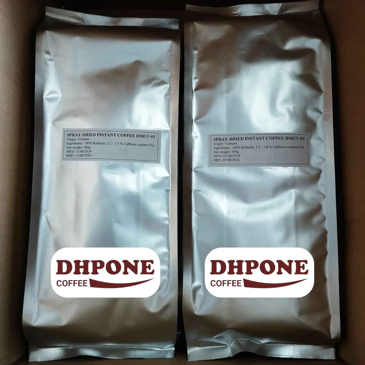 Hot Sell High Quality Spray Dried Instant Coffee Arabica Robusta High Caffeine Content 1.2% - 2.0% Vietnamese Coffee - DHP One