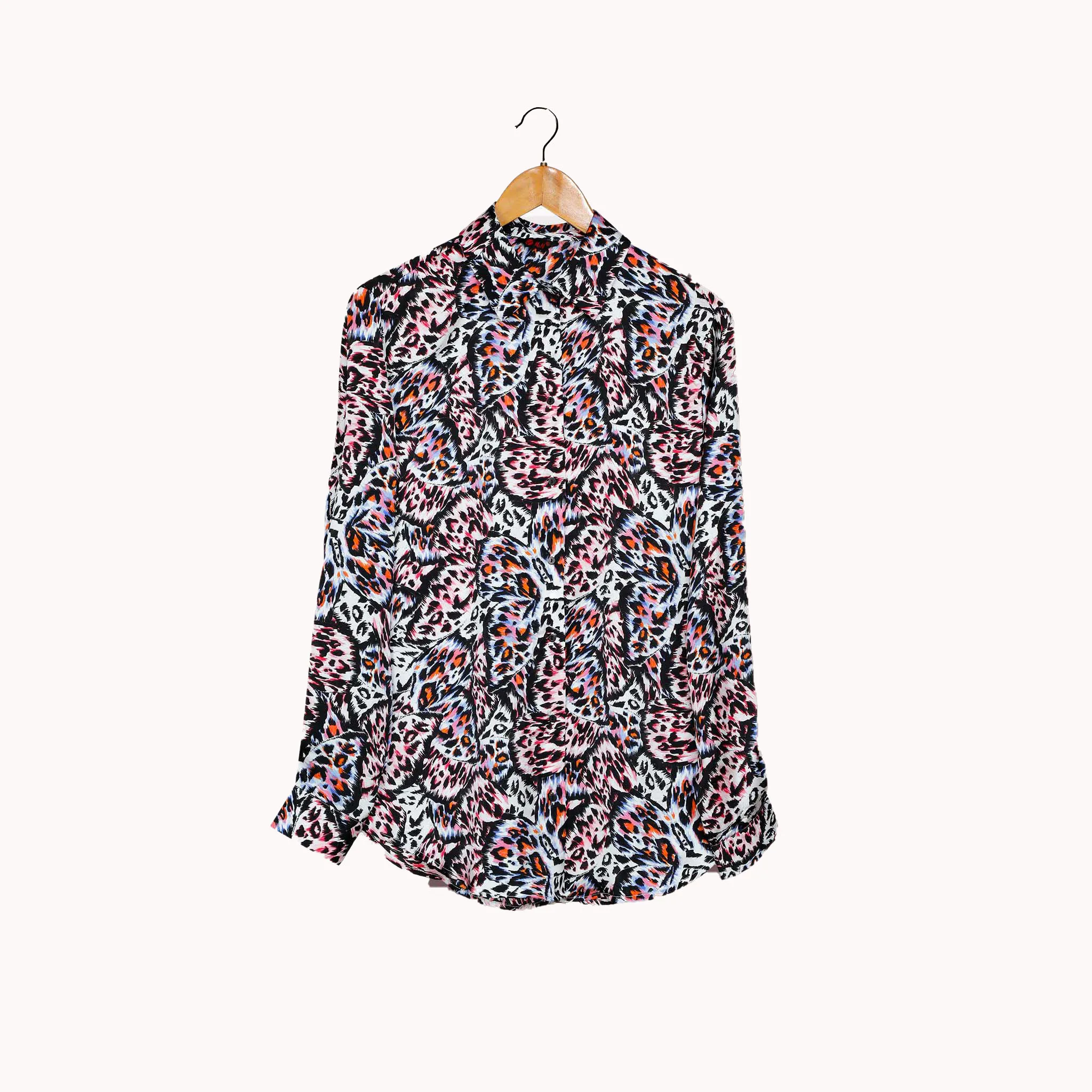 2024 Elegant Women Long Sleeves Ladies woman tops fashionable loose Chiffon blouse Custom design