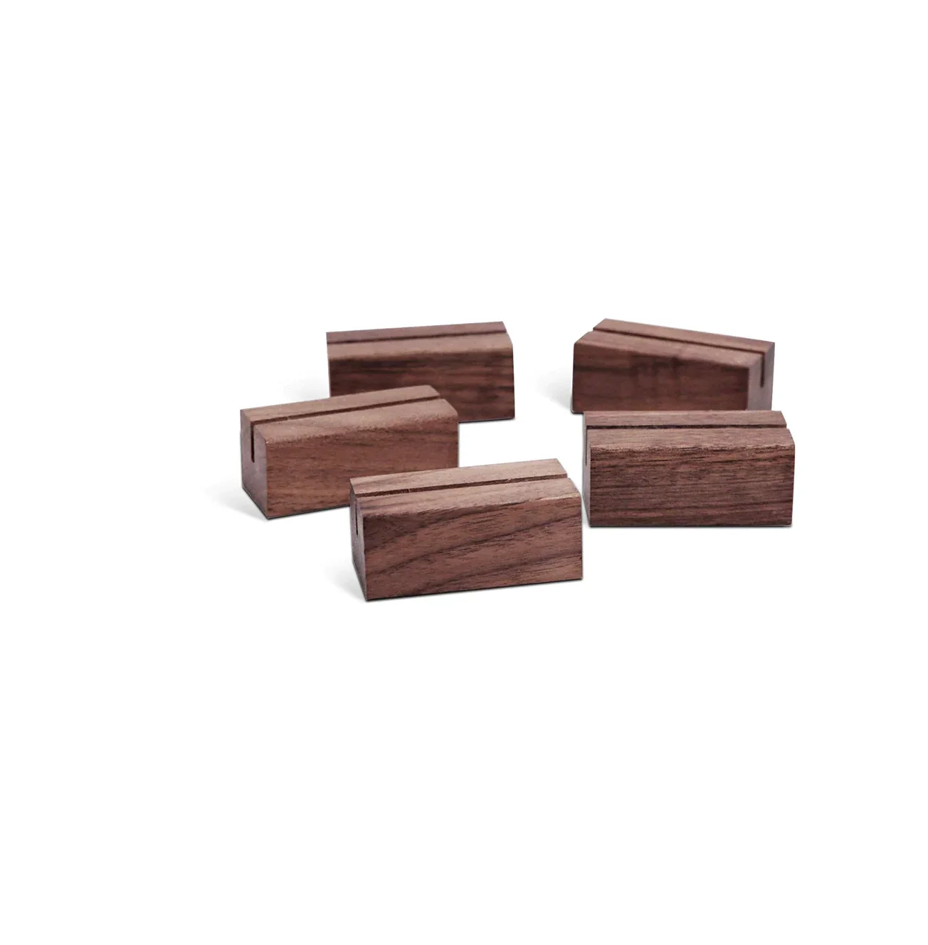 Personalized Acacia Wooden Business Cards holder With pen holder tableware decor Multi functional Wood Business Card Holder