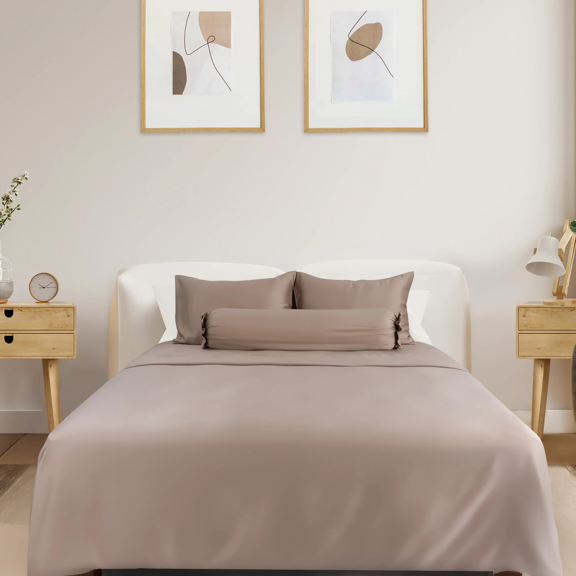 Элегантный Комплект постельного белья из 4 предметов из хлопка и шелка, удобная коллекция, включая королевские размеры для отелей