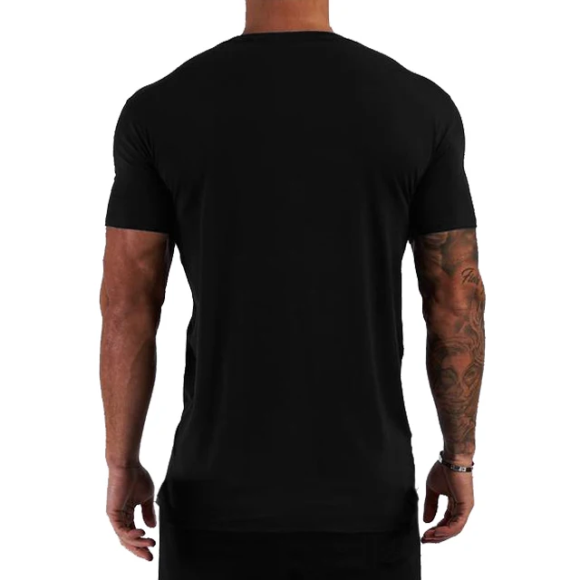 Custom made printing Plus Logo T shirt stretch breathable Comfortable t shirts, 95 cotton 5 spandex gym sports t shirt