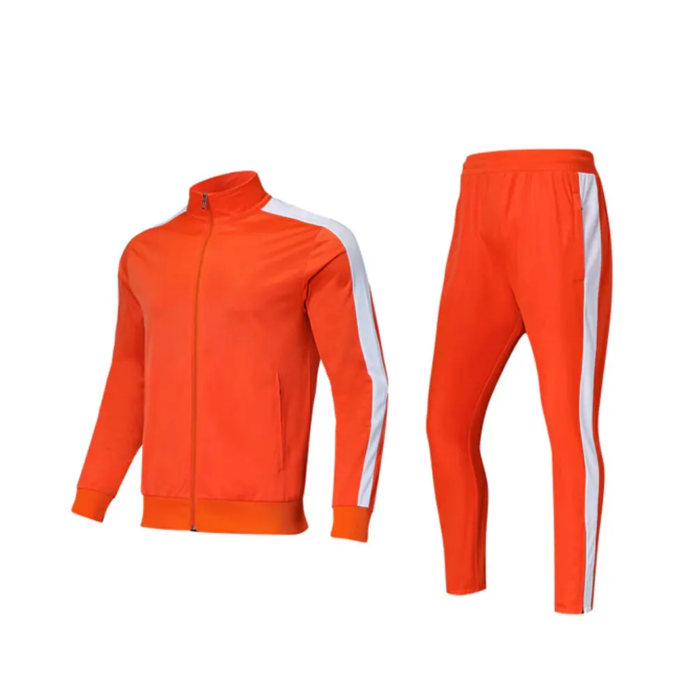 Halloween Costume Adults Boys Orange Tracksuit Sets Full Zipper Kids Soccer Sets Male Halloween Tracksuits Jogging Sports Wear