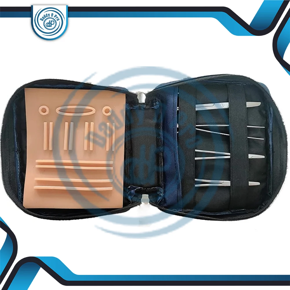 DADDY D PRO Laparoscopic Urology Suture Practicing Kit Tissue Pad Forceps Instruments Set For Medical Students Practice Kit CE