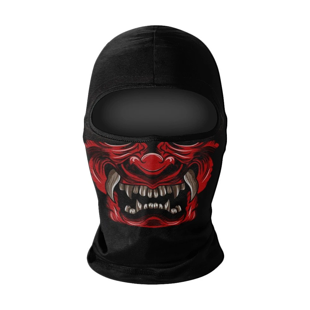 Men Women UV Protection Hood Headwear Halloween Motorcycle Men Tactical Skull Ghost Printed Full Face Balaclava Skull Mask