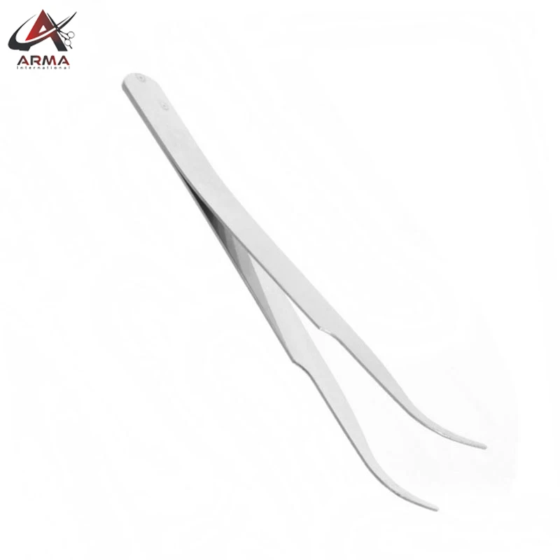 Pakistan Made Beauty Eyelash Extension Tweezers With Customized Logo Printed For Curved Tip Eyelashes Tweezers