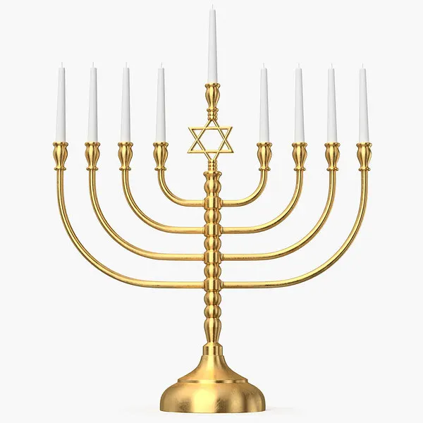 Производитель высококачественных латунных подсвечников Menorah современный стиль золотой еврейский подсвечник канделябр