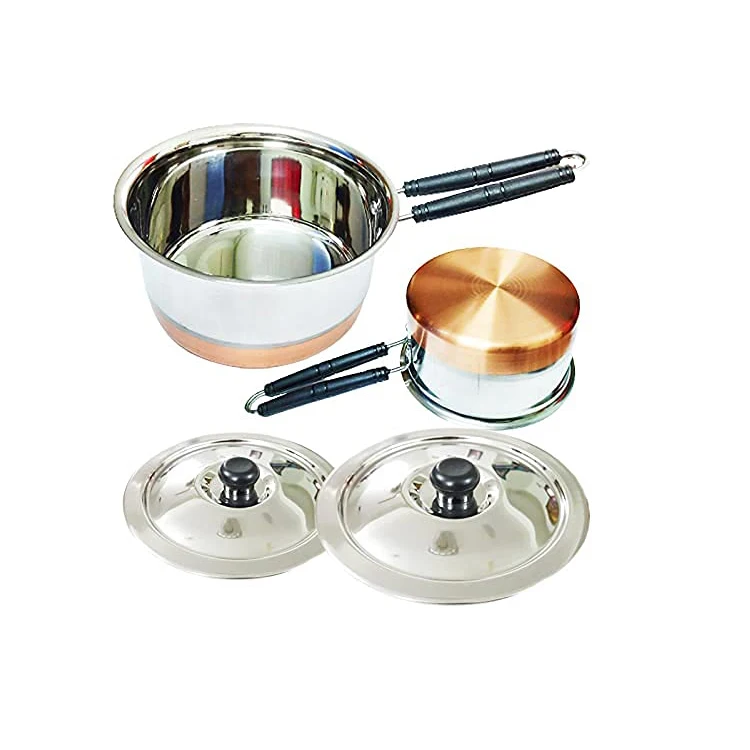 Finest Quality Stainless Steel Sauce Pan Elegant Design Flat Base Stainless Steel Copper Bottom Sauce Pan Cookware With Handle