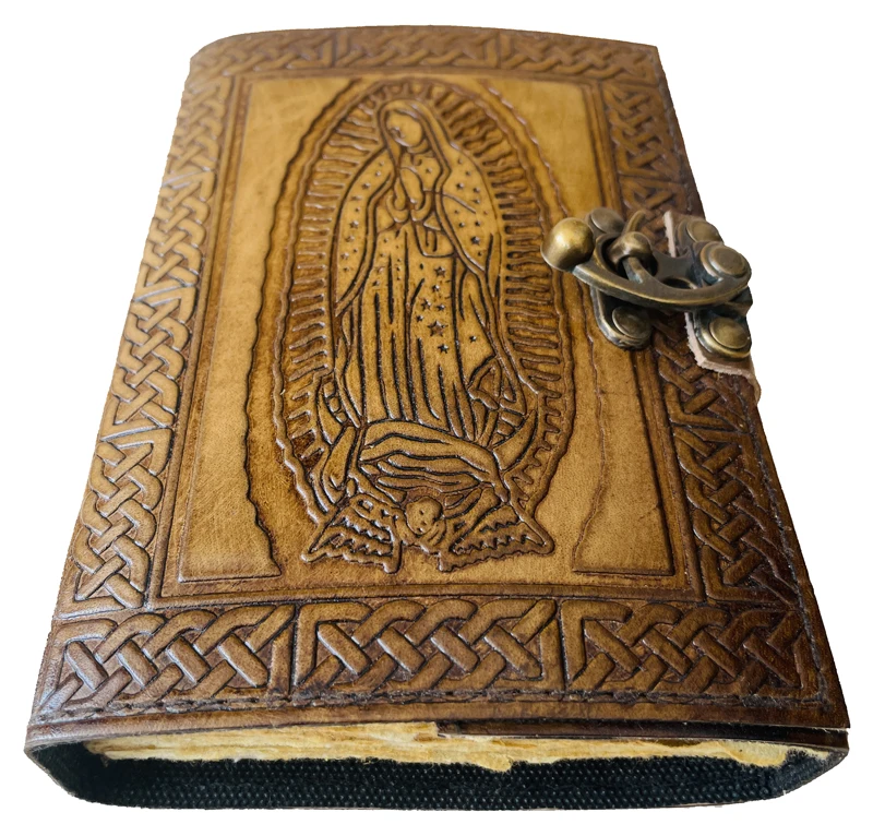 Leather Writing Journal Embossed Hardcover Notebook To Write In For Boy Girls Men Unlined Unruled Charcoal Deckle Paper Diary