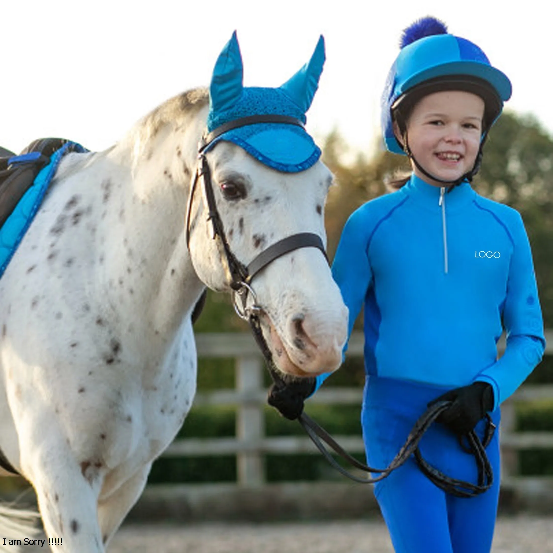 Kids Horse Riding shirts Equestrian competition shirts Training Schooling Tights base layers  Model Polyester Spandex PC