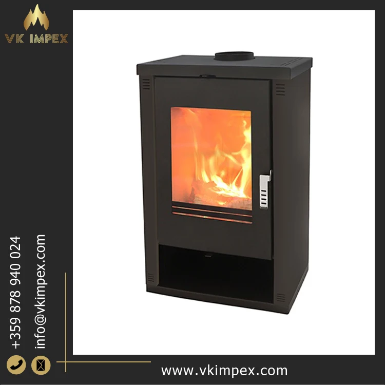 Modern Design 83kg Solid Fuel Wood Burning Fireplaces 9kW Nominal Heat Efficiency Cast Iron Decorative Exported Bulgaria