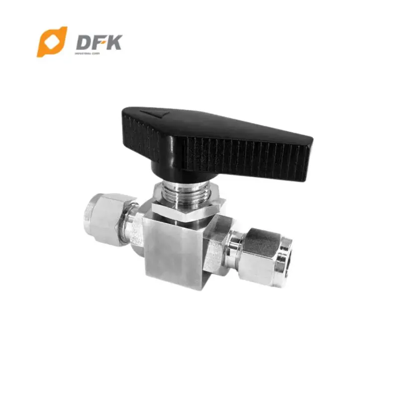 SUS304 316 90 Degree Compression Tube Ball Valve