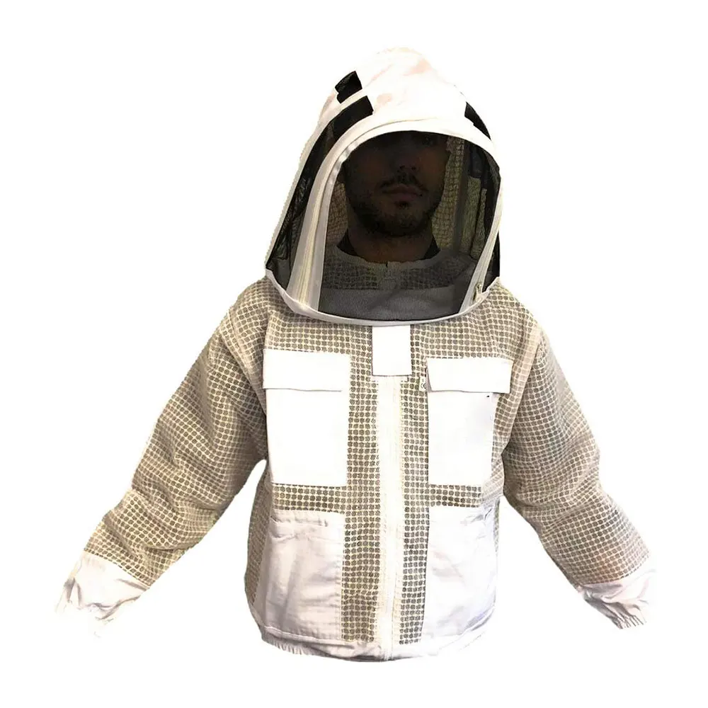 Great Quality Beekeeper Cotton Cloth Bee Keeping Equipment Hive Sleeve Beekeeping Jacket with Veil Bee Clothing
