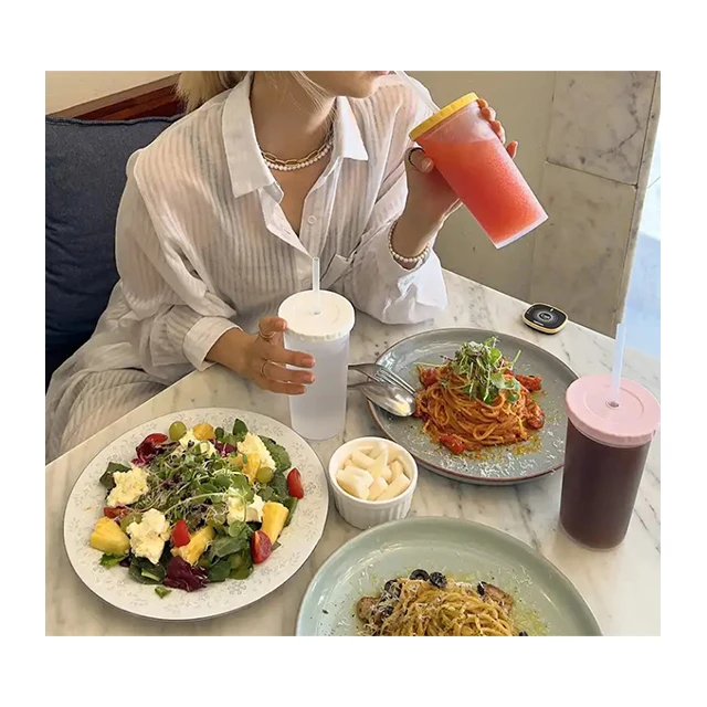 Welcome Gift Custom Reusable Tumbler with Lid and Straw 16oz made in Korea BPA FREE High quality Tumblers