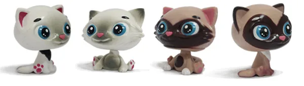 3D Plastic Cat Figure Kitten toys Kids Flocked Cat Hobbies Collection Blind Box Figure Promotional Toy