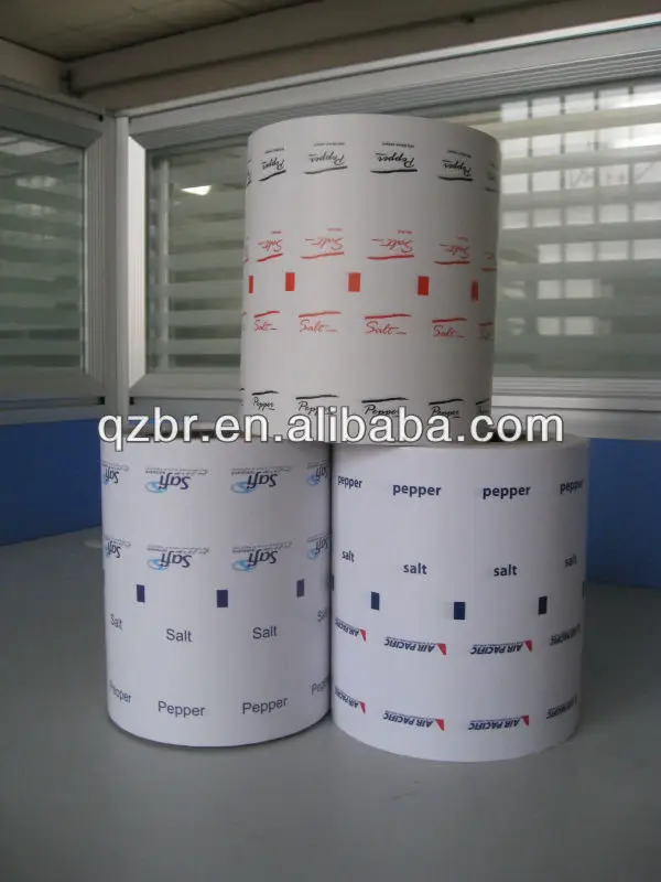 58gsm Poly Coated Paper PE Sugar/salt/pepper Sweetener Stick Sachets Package Film Roll