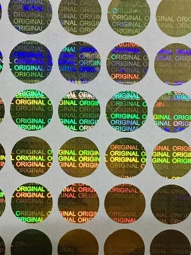 Paper Foil Glossy Square Hologram Sticker