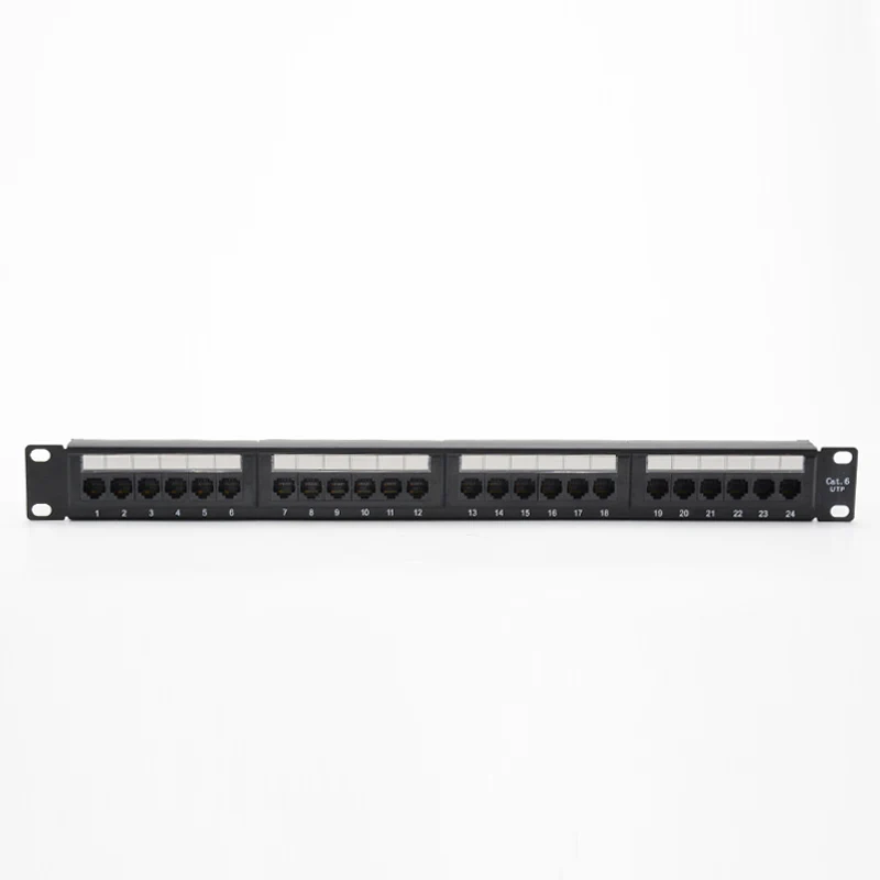 Hot Cat5e  Cat6 RJ45 1U modular jack full loaded 24 port  patch panel With cable tie