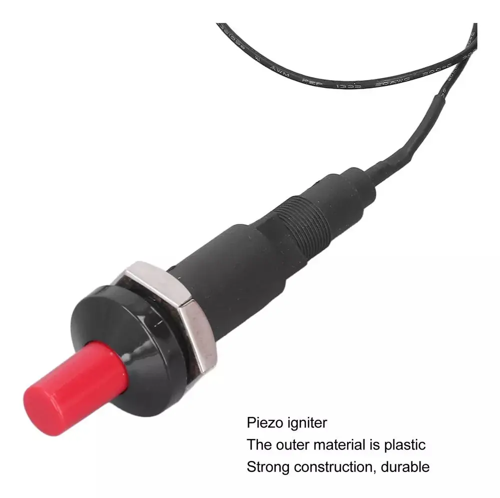 Button Piezo Igniter Kit Gas Gril,Heater Safety Kit Thermocouple 11.8 inches (30 cm) Piezo Spark Ignition Set Thermocouple