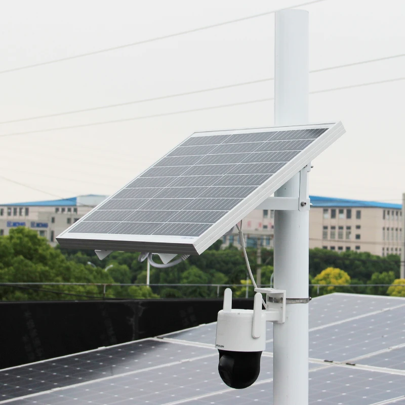 100W Mono Solar Panel Renewable Energy 50Ah Built-in Battery Whole 12v DC Output Solar Power Kit for CCTV System