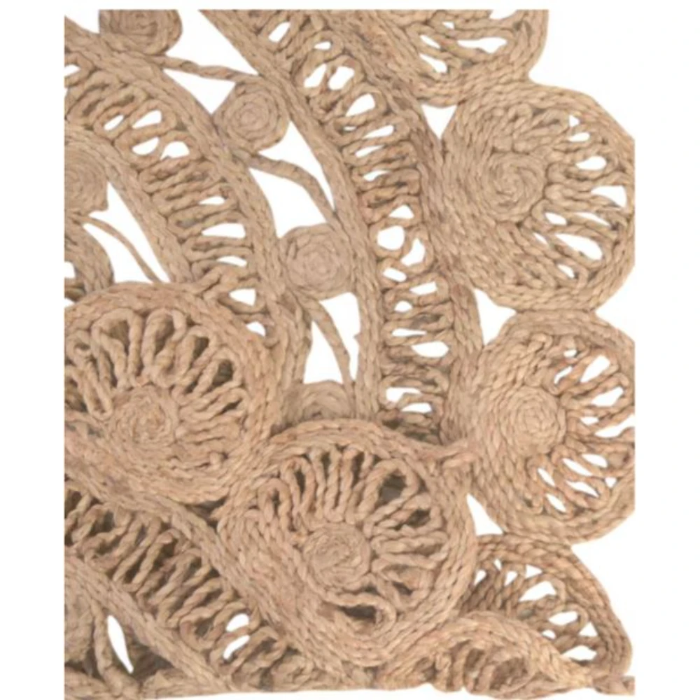 Handmade Natural Fiber Decorative Handcrafted Braided Eco Friendly Rustic Handwoven Blue Rectangle Area Jute Rugs In Low Price