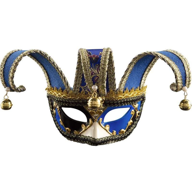 Hot Selling Halloween Men Bell Ball Masks Europe and US Style Masquerade Venetian Mask Carnival Manufacturers