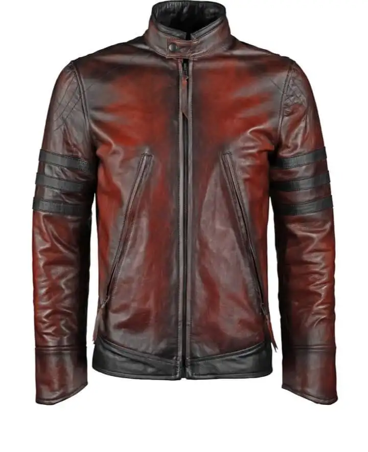 Customize 100% Genuine Leather Jacket Slim Fit Breathable Viscos Satin Lining Zipper Closure Wholesale Winter Wax