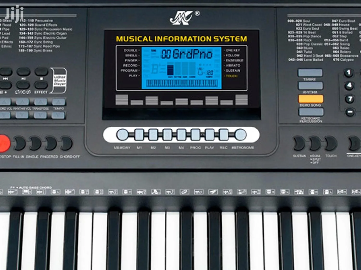 Музыкальная электронная клавиатура Rhythm 128 с ЖК-дисплеем портативная электрическая 61 клавишами из