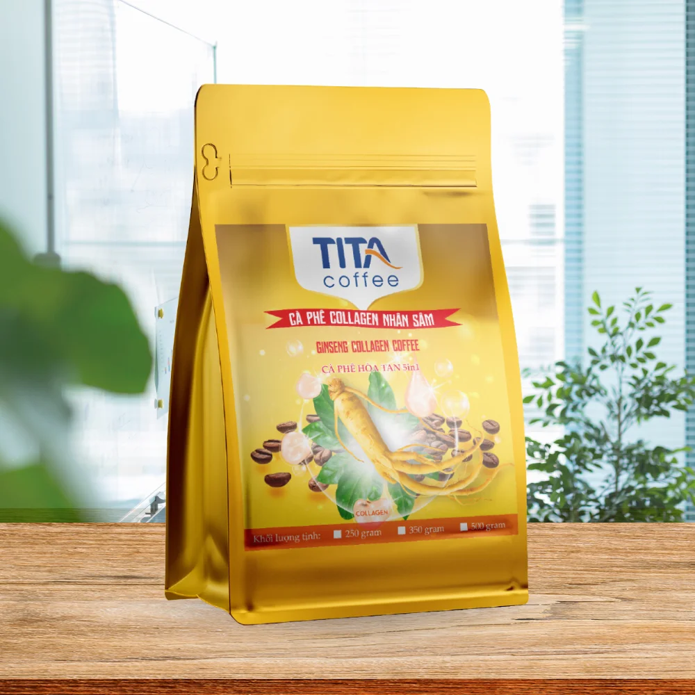 Ginseng Coffee Energize Drink Awake Coffee Collagen Added Boost Overall Wellness Mellow Creamy Taste Coffee Instant Powder