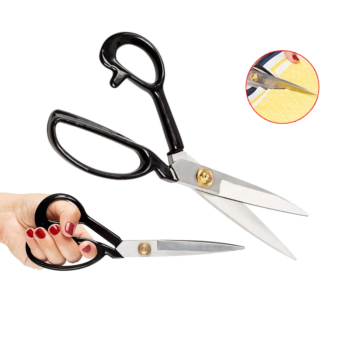 Dressmaking Scissors 10 Inch Stainless Steel Sharp Shears For cutting Fabric Clothes, Leather, Sewing & Tailoring