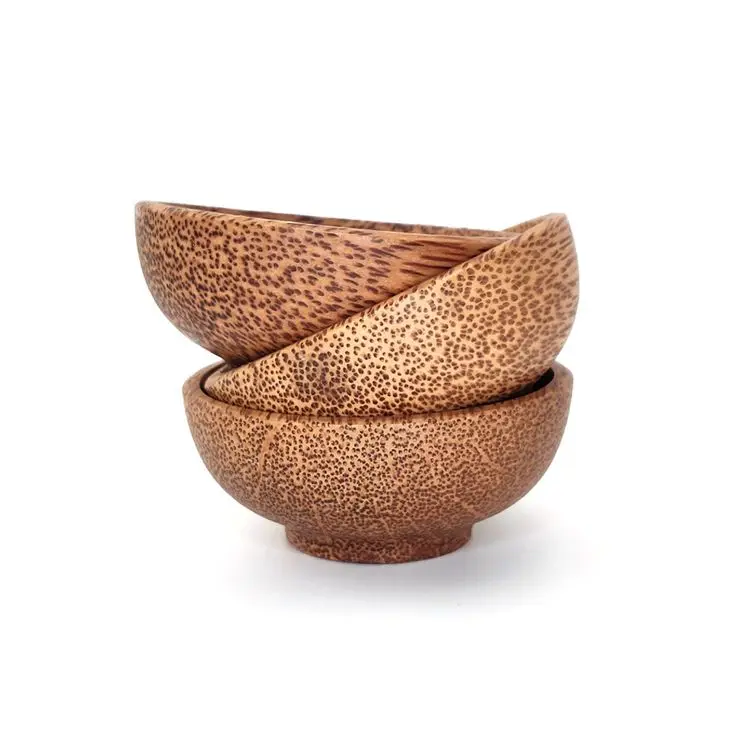 High quality superior coconut wood bowl natural seasoning bowl handmade anti scalding gravy mustard soy sauce handicraft bowl