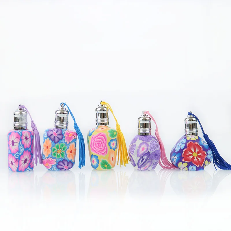 Luxury Color 8ml 10ml polymer clay essential oil body massage oil roll on bottle for cosmetic oil container